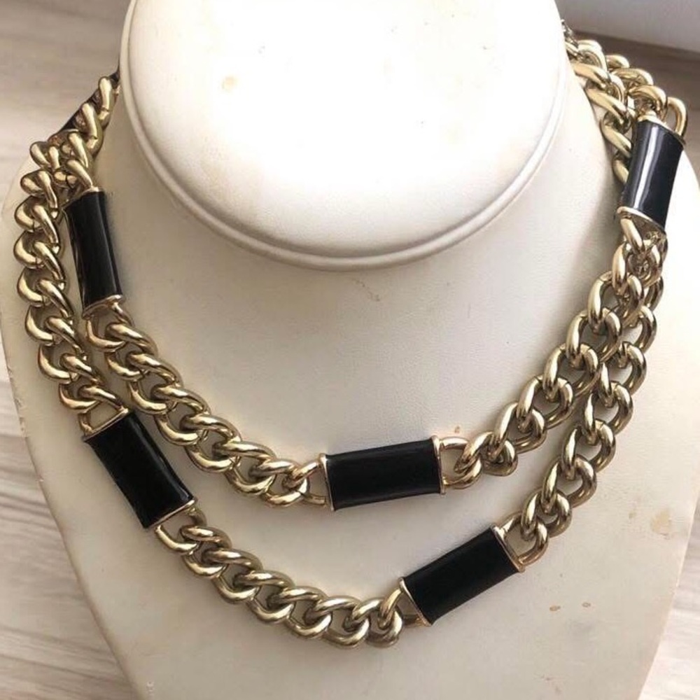 Vintage Banana Republic Enamel Chain Necklace